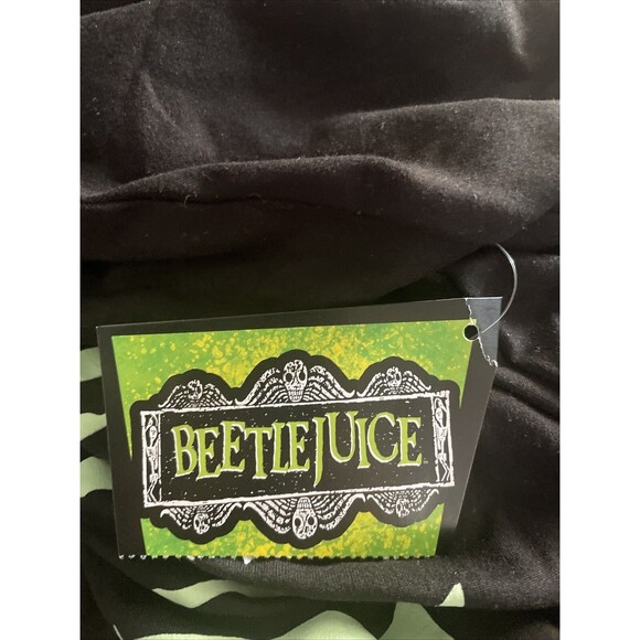 Warner Bros. WB Beetlejuice Lydia Sleep Shirt Black White XL NWT Long Sleeve - Picture 6 of 8